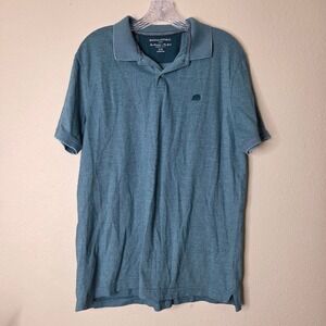 3 / $30 Banana Republic Mens Polo Shirt‎ Large L Blue Teal Short Sleeve Cotton